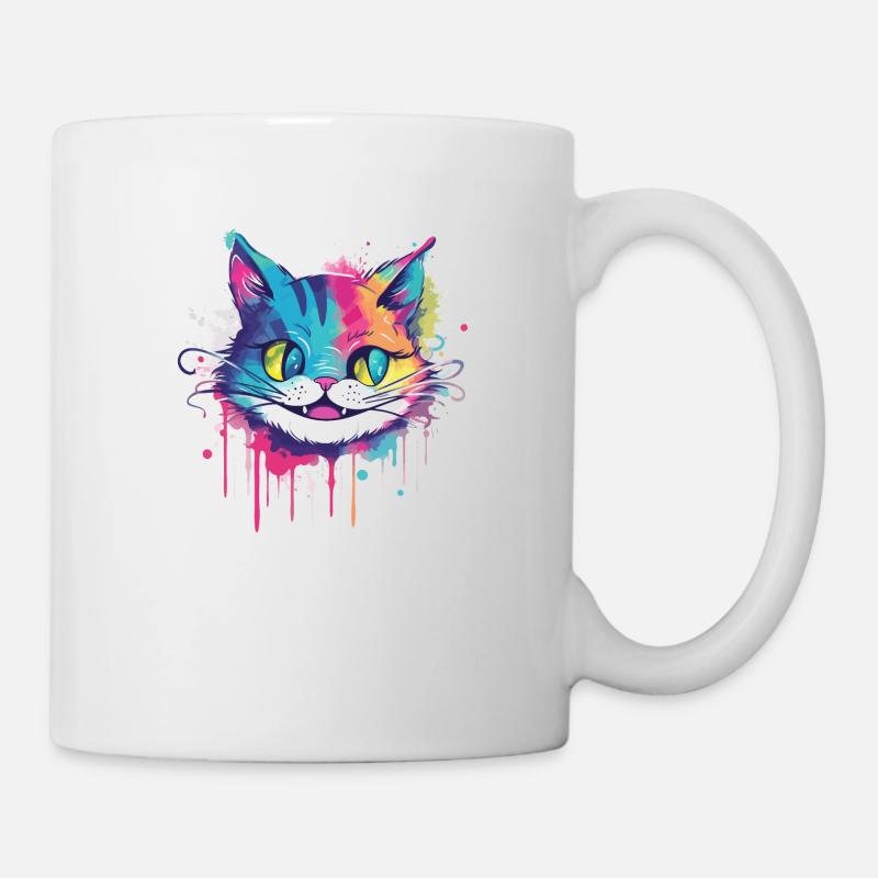 Crazy Colour Cat - Tasse - Weiß