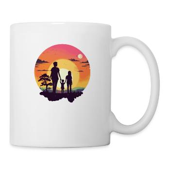 Mom and sunset - Mug - white - Right