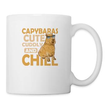 Capybaras Cute, Cuddly, and Chill Capibara Owner M - Mug - white - Right