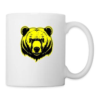 Tête de grizzli d’ours - Mug blanc - blanc - Droite