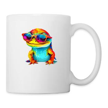 Ouk the spectacled lizard - Mug - white - Right