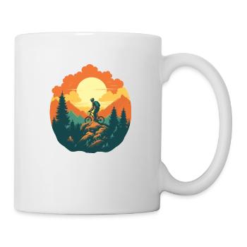 Downhill Mountainbike Vector - Tasse - Weiß - Rechts