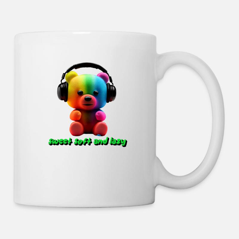 Gummy bear with headphones - Mug - white