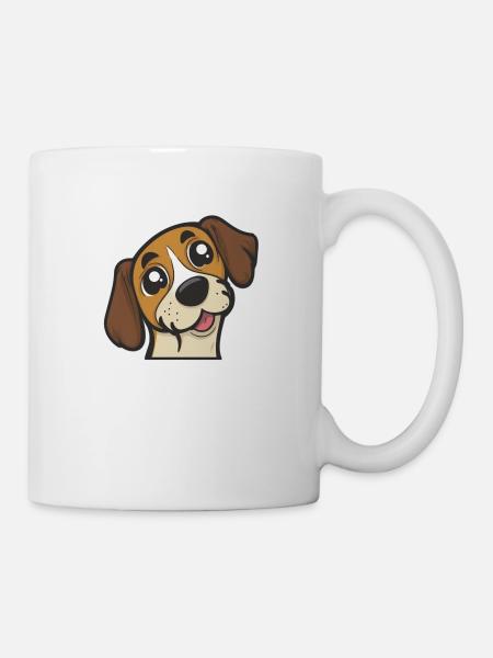Puppy Delight: Cute Dog - Mug - white
