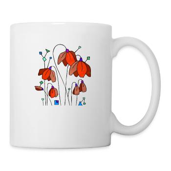 Fleur - Mug blanc - blanc - Droite