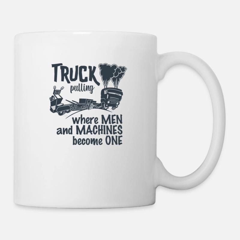truck pulling duotone - Mug - white