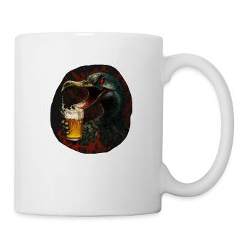 Canard d’horreur dangereux avec de la bière - Mug blanc - blanc - Droite