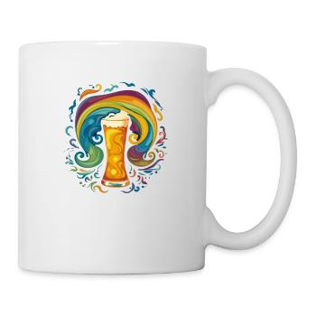 Cooles Buntes Bier Motiv - Tasse - Weiß - Rechts