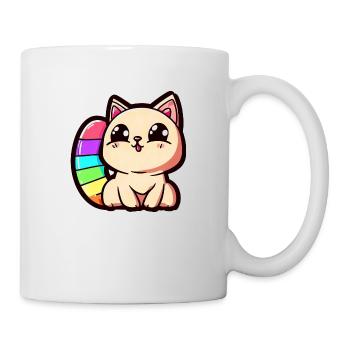 rainbow cat - Tasse - Weiß - Rechts