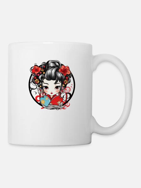 Chibi Geisha Japan - Mug - white