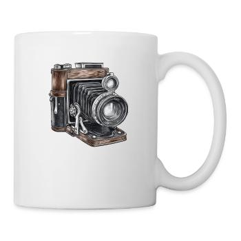 Dessin rétro de caméra - Mug blanc - blanc - Droite