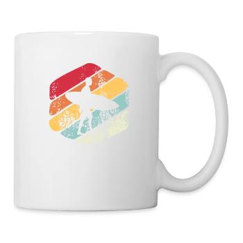 Vintage Surfen Geschenk - Tasse - Weiß - Rechts