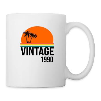 Jahrgang 1990 - Tasse - Weiß - Rechts