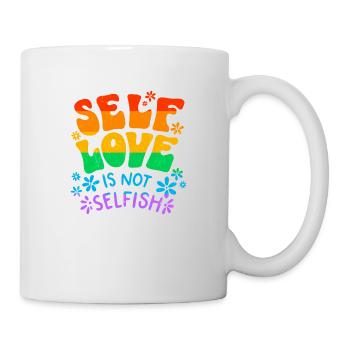 Gay Pride Parade LGBTQ+ Rainbow Flag Body Positive - Mug - white - Right