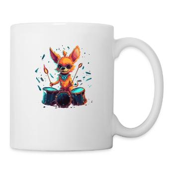 Chihuahua Drummer Music Animal Drums Dogs - Mug - white - Right