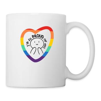 LGBT Pride Month Rainbow Love-i'm so proud of you - Mug - white - Right
