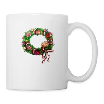 Buchskranzl gemalt - Tasse - Weiß - Rechts