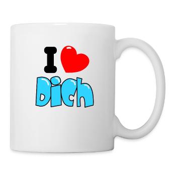 I Herz Dich - Tasse - Weiß - Rechts