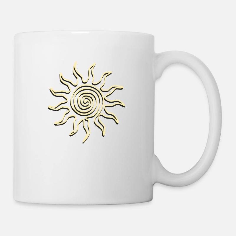 Goldene Sonne - Tasse - Weiß