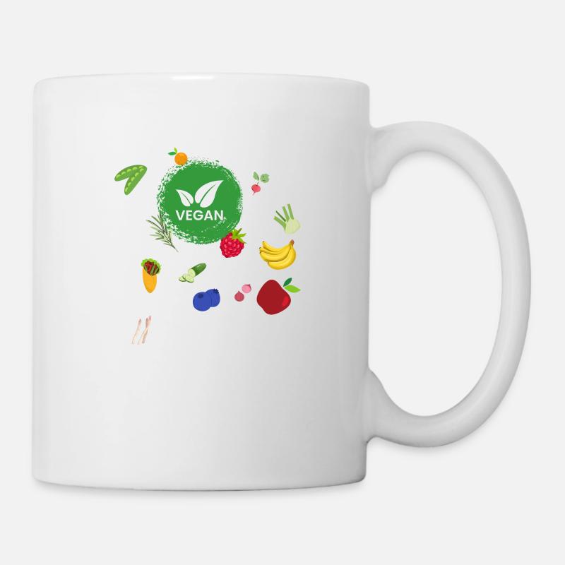 Fruits et légumes végétaliens - Mug blanc - blanc