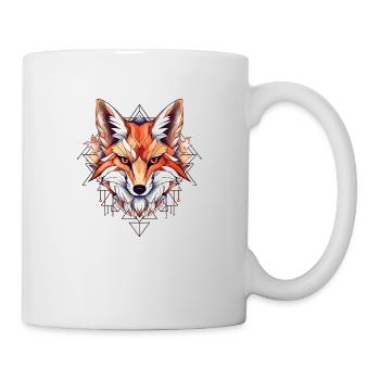 Fox Neo Traditional Tattoo Drawing - Mug - white - Right
