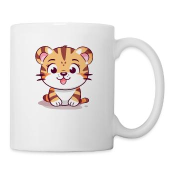 Douc der Tiger - Tasse - Weiß - Rechts