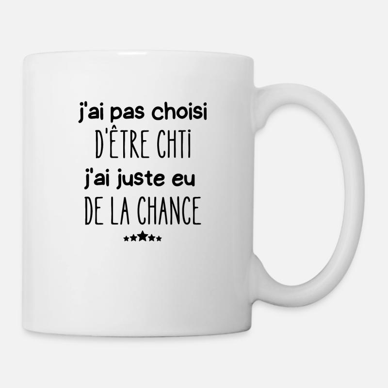 j'ai pas choisi d'être chti - Mug blanc - blanc