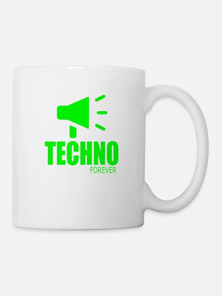 Techno für immer - Tasse - Weiß