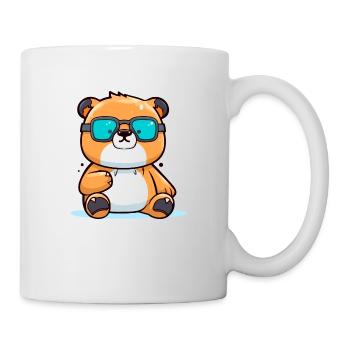 Molko l'ours à lunettes - Mug blanc - blanc - Droite