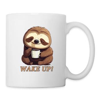 Sloth morning grouch coffee wake up wake up - Mug - white - Right