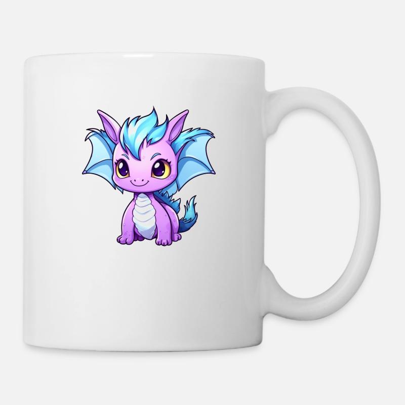 Dragon Kawaii Dessin - Mug blanc - blanc