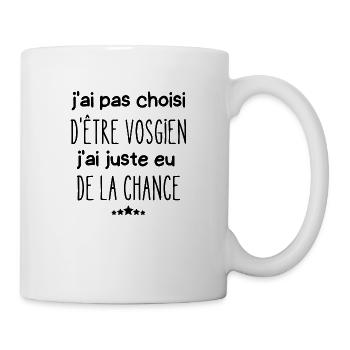 j'ai pas choisi d'être vosgien - Mug blanc - blanc - Droite
