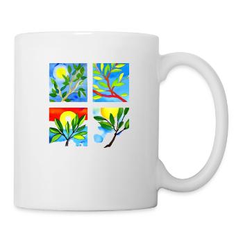 Lachender Olivenzweig - Nachhaltige Harmonie - Tasse - Weiß - Rechts