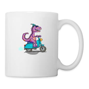 dino scooter cool #2 - Mug blanc - blanc - Droite