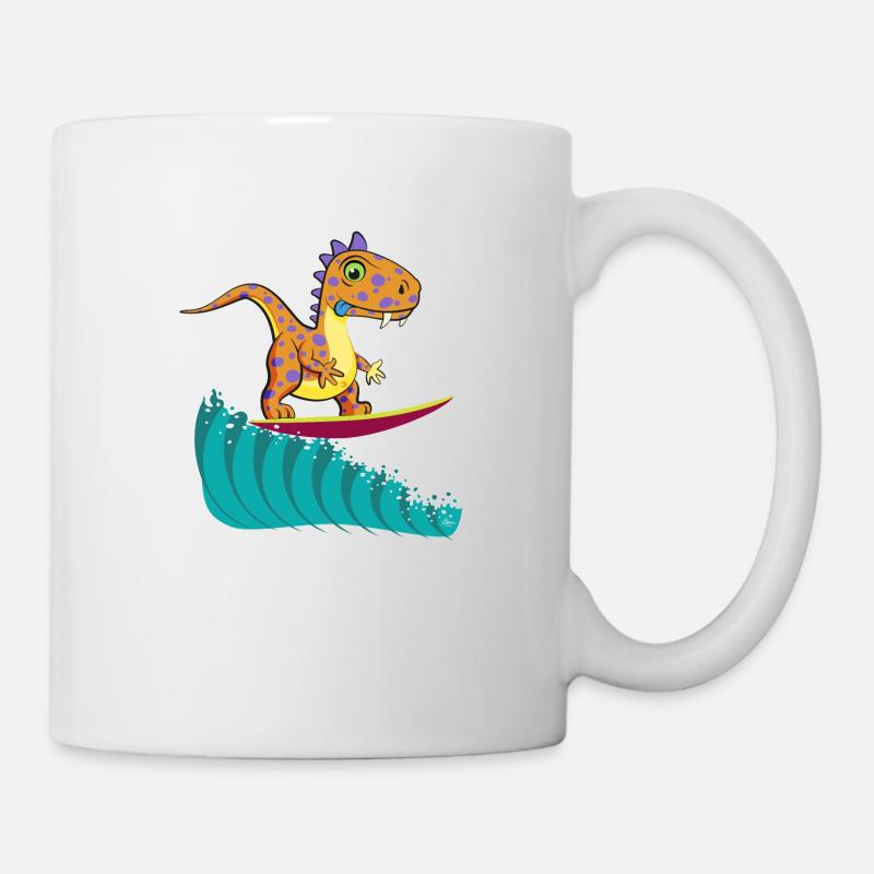 Dino Surf Cool #2 - Mug - white
