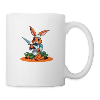 Xam le lapin cuisinier - Mug blanc - blanc - Droite