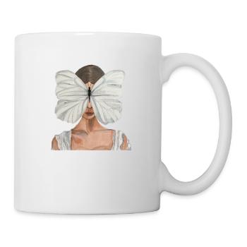 Schmetterlingsfrau - Tasse - Weiß - Rechts
