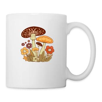 Champignons et fleurs 3 - Mug blanc - blanc - Droite