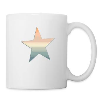 Farbiger Stern - Tasse - Weiß - Rechts