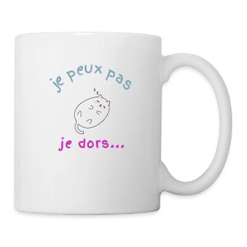je peux pas je dors - Mug blanc - blanc - Droite