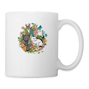 Tiere in Blumen n°1 - Tasse - Weiß - Rechts