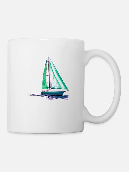 Segelschiff Segeln Segelsport Segelboot Segler - Tasse - Weiß