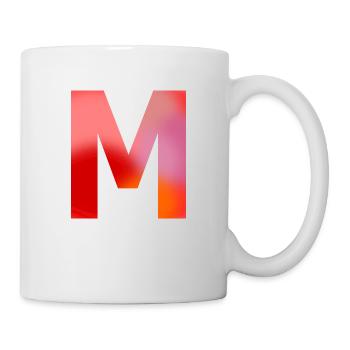Buchstabe M - Tasse - Weiß - Rechts