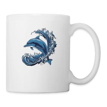 Dolphin Wave - Mug - white - Right
