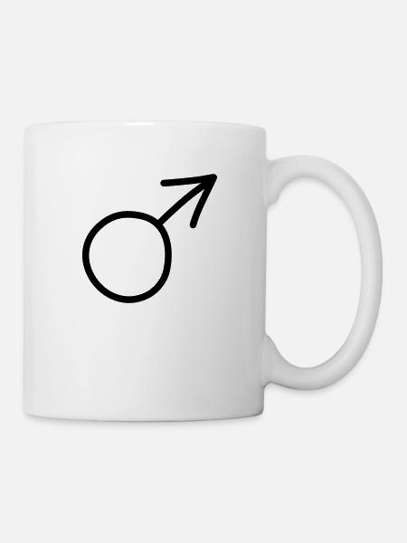 maennlich 1 - Tasse - Weiß