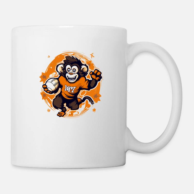 Mako the rugby monkey - Mug - white