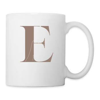 Buchstabe E Magischer Schmetterling - Tasse - Weiß - Rechts