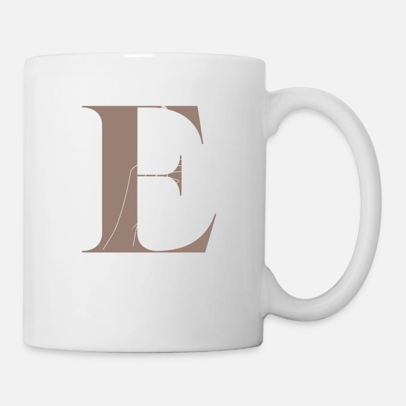 Buchstabe E Magischer Schmetterling - Tasse - Weiß