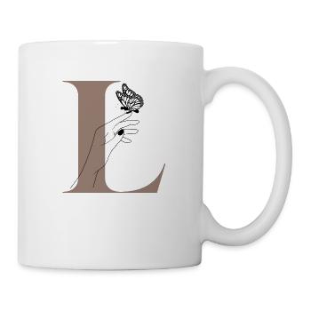 Letter L Magic Butterfly - Mug - white - Right