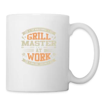 The World Famous Grill Master At Work Grilling... - Tasse - Weiß - Rechts